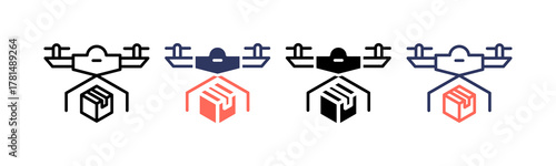 Drone Delivery multiple icon