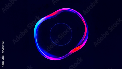 motion circle app design button waving energy flow