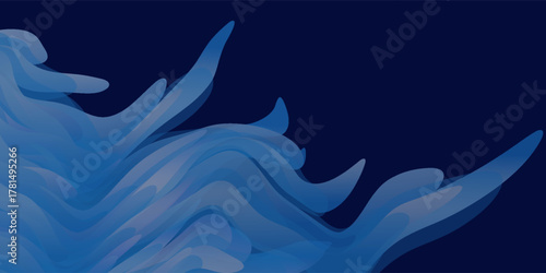 stock market growing up with different indicators on blue background, business financial growth