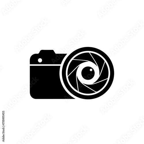 Camera with Lens Focus on Photography Equipment.