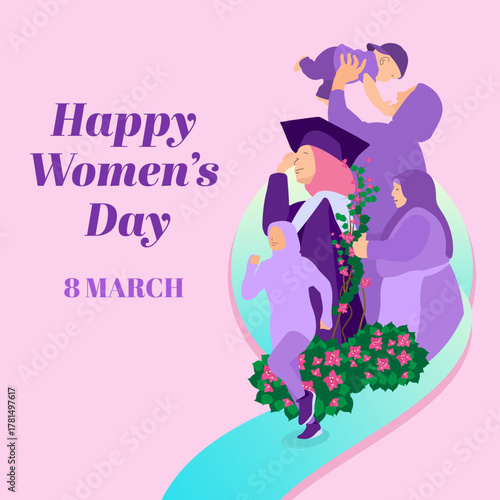 Happy Women's Day for all women and girl especially those wearing hijab