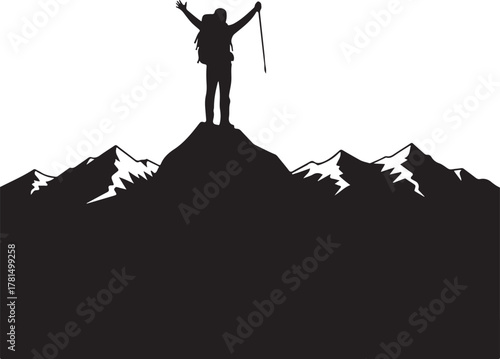  Man's silhouette and elongated shadow on a dark circular ground, symbolizing introspection, identity, or duality in a conceptual black and white artwork