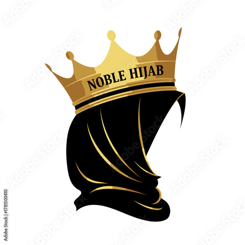 Noble Hijab Queen Crown Fashion & Clothing Logo