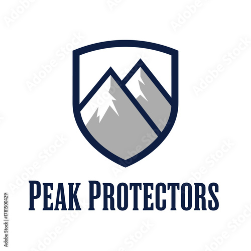 Peak Protectors Mountain & Shield Security Logo