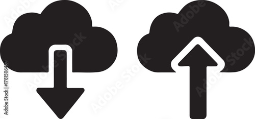 PrintCloud upload and download icons
