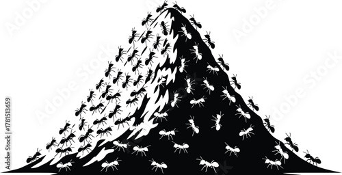 Lightning strike with tree branches black and vector illustration