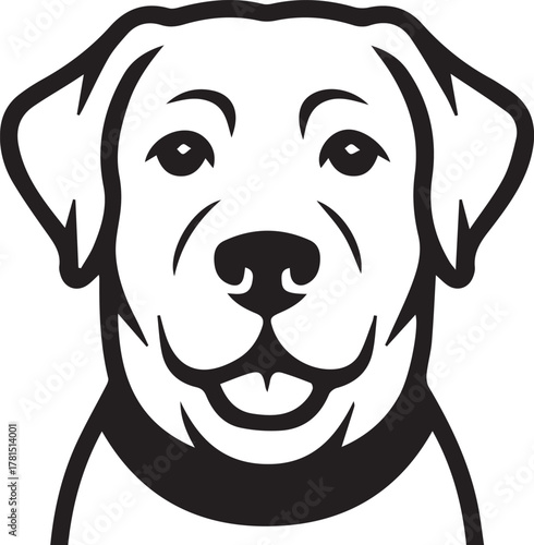 labrador labrador head silhouette logo for dog breeder pet business identity
