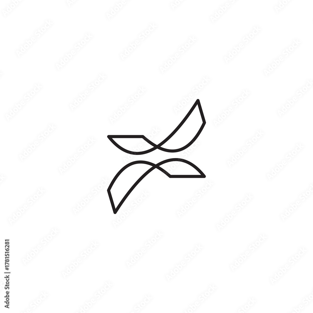Obraz premium abstract X logo, simple geometric X design