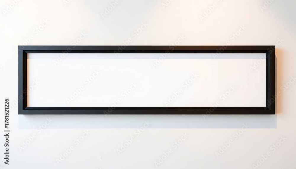 Obraz premium Sleek modern frame mounted on a textured white wall, style, display