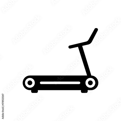 Treadmill flat icon running machine cardio gym
