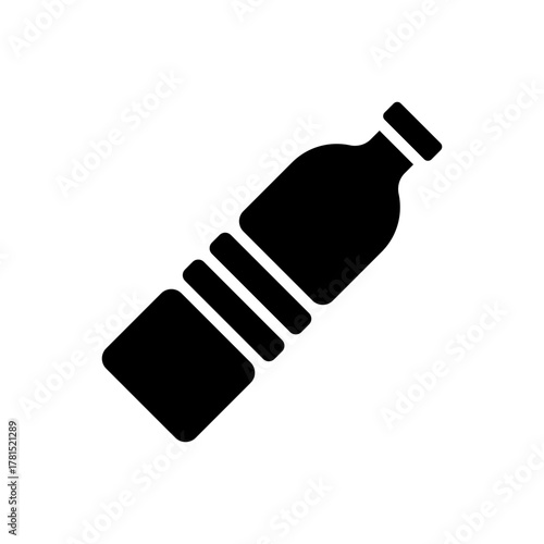 Water bottle flat icon hydration sport gym fitness
