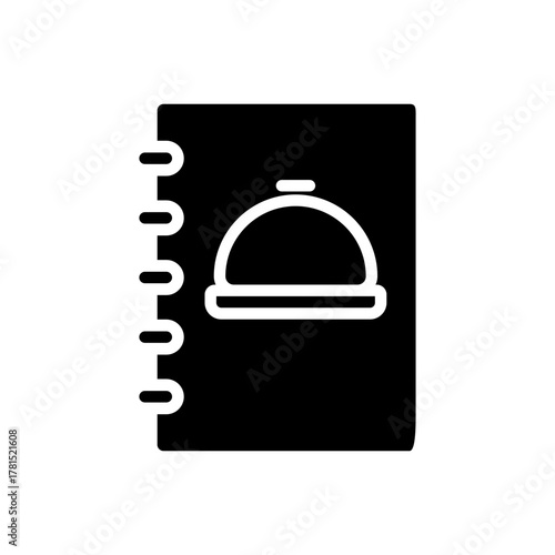 Meal plan book flat icon diet nutrition recipes
