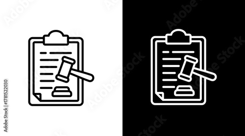 Regulation  White Icon Set Design