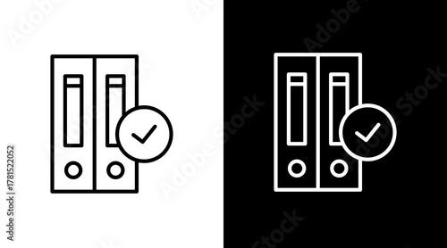 Compliance  White Icon Set Design