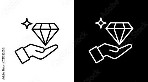 Value  White Icon Set Design