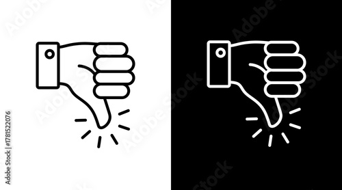 Bad  White Icon Set Design