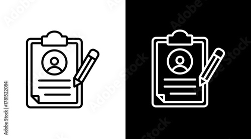 Resume  White Icon Set Design