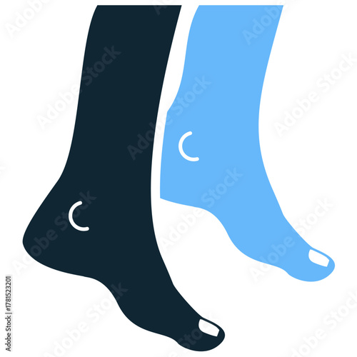 Foot icon vector. Ideal for podiatry, reflexology, and footwear themes. This icon symbolizes body anatomy, health, walking, and pedestrian concepts. Perfect for medical apps.