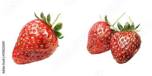strawberry watercolor vector illustration