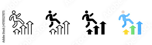 Personal Growth Icon, Multi Styles Icon Set