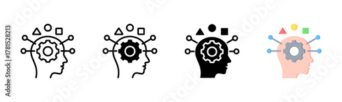 Adaptability Icon, Multi Styles Icon Set