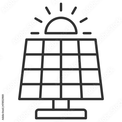 Solar Panel Outline Icon