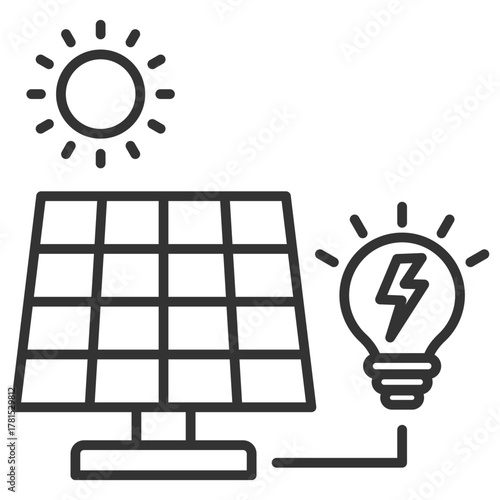 Photovoltaic Outline Icon