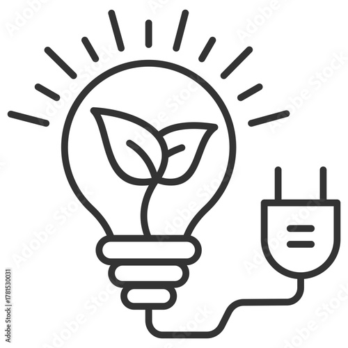 Bioenergy Outline Icon