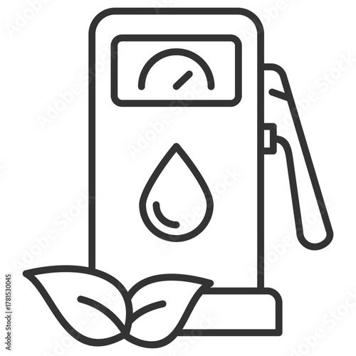 Eco Fuel Outline Icon