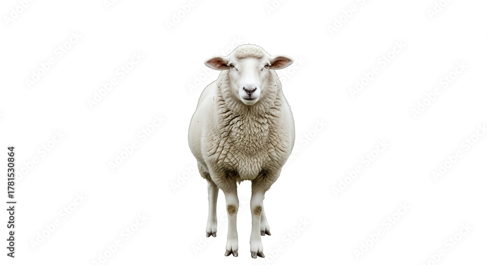 Fototapeta premium sheep isolated on white background