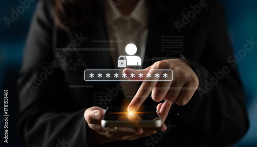 Wallpaper Mural User authentication and password protection concept showing secure login, privacy safeguard, data protection, access control, and digital identity verification Latch Torontodigital.ca