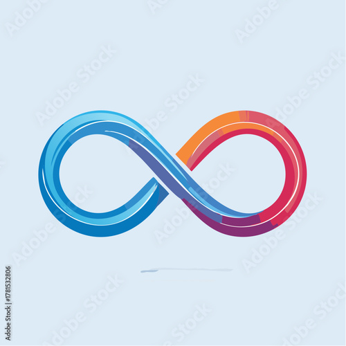 Abstract infinity symbol with vibrant gradient symbolizing limitless possibilities