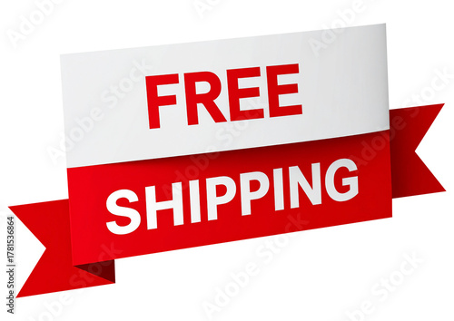 free shipping sign isolated