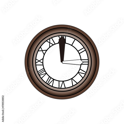 Classic Clock Series – 3 o’clock ｜ クラシック時計シリーズ – 3時の時計イラスト