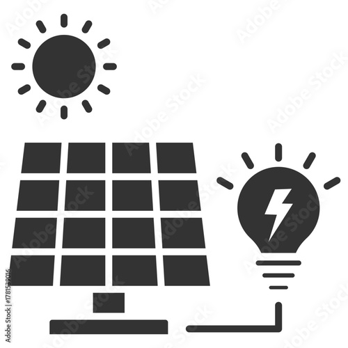 Photovoltaic Glyph Icon
