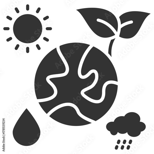 Energy Resource Glyph Icon