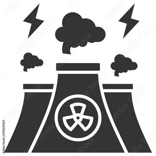 Nuclear Power Glyph Icon