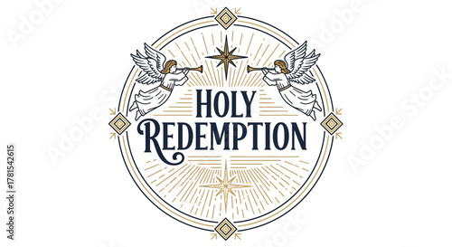 Celestial heralds announcing a message of faith and spiritual renewal