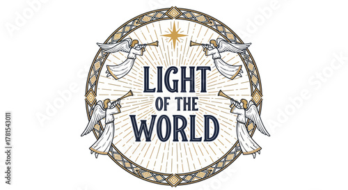 Aesthetic Religious Heraldry: Celestial Messengers Announcing Universal Light