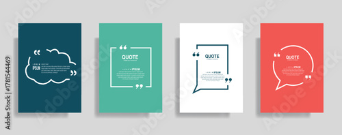 Inspiring quote templates for social media posts and marketing campaigns with modern speech bubble frames and vibrant colors for maximum engagement