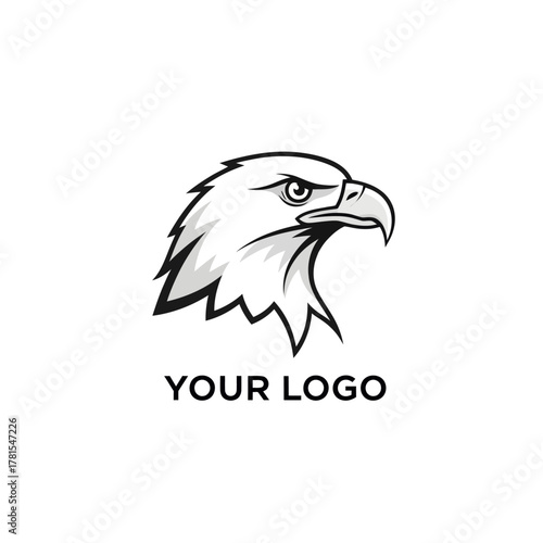 Bold Avian Logo Concept with Predatory Gaze for Brand Identity