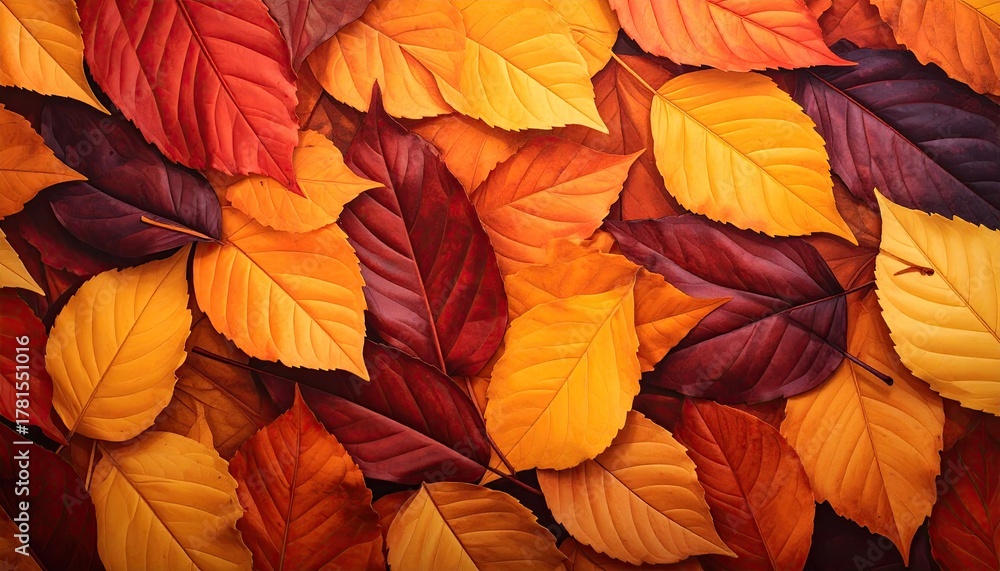 Obraz premium Vibrant fall leaves, autumnal colors (1)