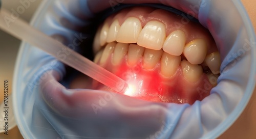 Laser dentistry treatment for gum disease and teeth whitening