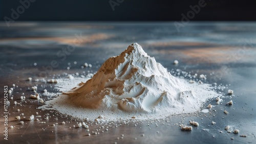 chalk residue on tabletop