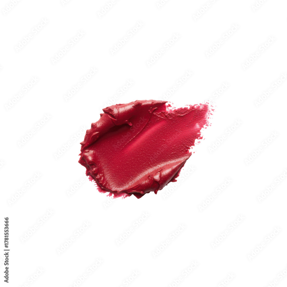 Fototapeta premium A vibrant stroke of red lipstick against simplicity provides bold contrast and makeup artistry