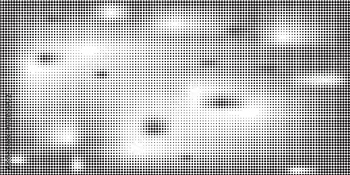 Retro comic-style halftone texture with gradient transition and soft focus center.