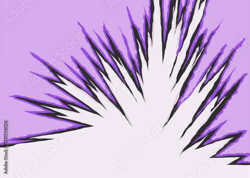 Abstract background with exploding jagged pattern and with some copy space area