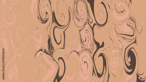 Soft Pink And Brown Swirling Marbled Pattern abstract