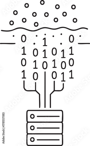 Black Vector Underground Tech Connection Abstract Illustration
