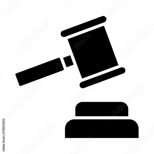 Judge hammer icon